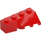 LEGO Rojo Cuña 2 x 4 Sloped Izquierda (43721)