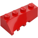 LEGO Rød Kile 2 x 4 Sloped Høyre (43720)