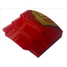 LEGO Red Wedge 3 x 4 with Stepped Sides with Armor (Left) Sticker (66955)