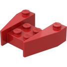 LEGO Rood Wig 3 x 4 zonder nop-inkepingen (2399)