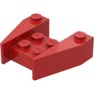 LEGO rouge Coin 3 x 4 sans encoches pour tenons (2399)