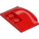 LEGO Rosso Cuneo 3 x 4 x 0.7 con Recess (93604)