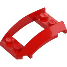 LEGO Rosso Cuneo 4 x 3 Curvo con 2 x 2 Ritaglio (47755)