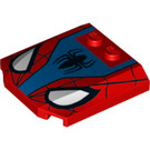 LEGO rouge Coin 4 x 4 Incurvé avec Spiderman Affronter (36810 / 45677)