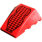 LEGO Red Wedge 4 x 4 Triple Curved without Studs with Spider-Man Webbing Sticker (47753)