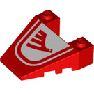 LEGO Red Wedge 4 x 4 with Airline Logo with Stud Notches (38858 / 93348)