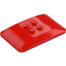 LEGO Red Wedge 4 x 6 Roof Curved (98281)