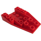 LEGO Rood Wig 6 x 4 Omgekeerd met 2 Stud Connections (4856)