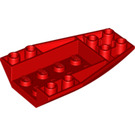 LEGO Rood Wig 6 x 4 Drievoudig Gebogen Omgekeerd (43713)