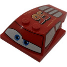 LEGO Rood Wig 6 x 4 x 1.3 met 4 x 4 Basis met Lightning McQueen (33197 / 93591)