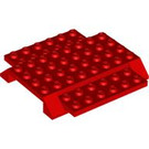 LEGO rot Keil 8 x 8 mit Seite 2 x 8 Plates (5121)