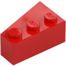 LEGO Rosso Cuneo Mattoncino 3 x 2 Destra (6564)