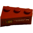 LEGO Rood Wig Steen 3 x 2 Rechtsaf met 7984 en Klein Control Paneel (Rechtsaf) Sticker (6564)