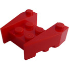 LEGO Röd Kil Kloss 3 x 4 med knoppskåror (50373)