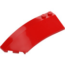 LEGO Red Wedge Curved 3 x 8 x 2 Left (41750 / 42020)