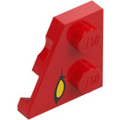 LEGO Rood Wig Plaat 2 x 2 Vleugel Links met Geel Oog (24299 / 107326)