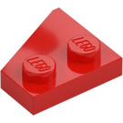 LEGO Rouge Pièce de monnaie assiette 2 x 2 Aile Droite (24307)