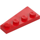 LEGO Rosso Cuneo Piastra 2 x 4 Ala Destra (41769)