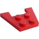 LEGO Rød Kile Plade 3 x 4 uden Knops Hakker (4859)