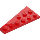 LEGO Rosso Cuneo Piastra 3 x 6 Ala Destra (54383)