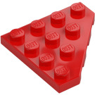 LEGO Röd Kil Platta 4 x 4 Hörn (30503)