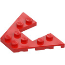 LEGO Rosso Cuneo Piastra 4 x 6 con 2 x 2 Ritaglio (29172 / 47407)