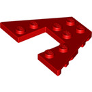 LEGO Red Wedge Plate 4 x 6 with 2 x 2 Cutout (29172 / 47407)