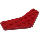 LEGO Czerwony Klin Talerz 4 x 8 Ogon (3474)