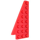 LEGO Red Wedge Plate 4 x 8 Wing Left with Underside Stud Notch (3933 / 45174)