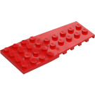 LEGO Red Wedge Plate 4 x 9 Wing with Stud Notches (14181)