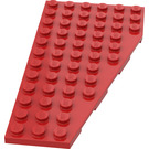 LEGO Czerwony Klin Talerz 6 x 12 Skrzydło Lewy (3632 / 30355)