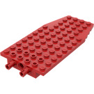 LEGO Rood Wig Plaat 6 x 12 x 1 met 2 Rotatable Pins