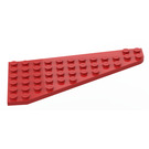 LEGO Red Wedge Plate 7 x 12 Wing Left (3586)