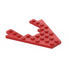LEGO Red Wedge Plate 8 x 8 with 4 x 4 Cutout