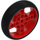 LEGO Red Wheel Ø56 with Black Tire (39367)