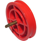 LEGO Rouge Roue Old avec 12 Tenons et Notched Essieu pour Motor