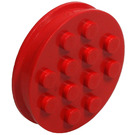 LEGO Röd Hjul Fälg 8 x 35 med 12 Knoppar med Axel (Complete)