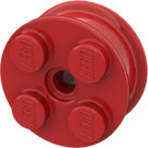 LEGO Red Wheel with Pin Hole (4259)