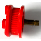 LEGO Red Wheel with Studs and Teeth (With Inner Side Supports)