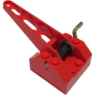 LEGO Rosso Winch 4 x 4 x 2 con Metallo Maniglia, Nero Drum, Sloped Superiore e Gru Braccio