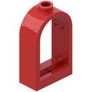 LEGO rouge Fenêtre Cadre 1 x 2 x 2.7 avec Arrondi Haut (30044)