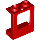 LEGO rot Fenster Rahmen 1 x 2 x 2 mit 1 Loch unten (60032)