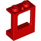 LEGO Red Window Frame 1 x 2 x 2 with 2 Holes in Bottom (2377)