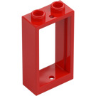 LEGO Rood Raamkozijn 1 x 2 x 3 zonder Sill (3662 / 60593)