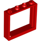 LEGO rouge Fenêtre Cadre 1 x 4 x 3 (60594)
