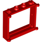 LEGO rot Fenster Rahmen 1 x 4 x 3 mit Shutter Tabs (3853)