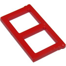 LEGO Rojo Ventana Pane 1 x 2 x 3 sin esquinas gruesas (3854)