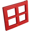 LEGO rot Fenster Pane 2 x 4 x 3  (4133)