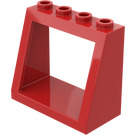 LEGO Rouge Pare-brise 2 x 4 x 3 avec des tenons pleins (2352)