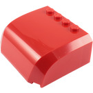 LEGO Rood Voorruit 5 x 6 x 2 Gebogen (61484 / 92115)